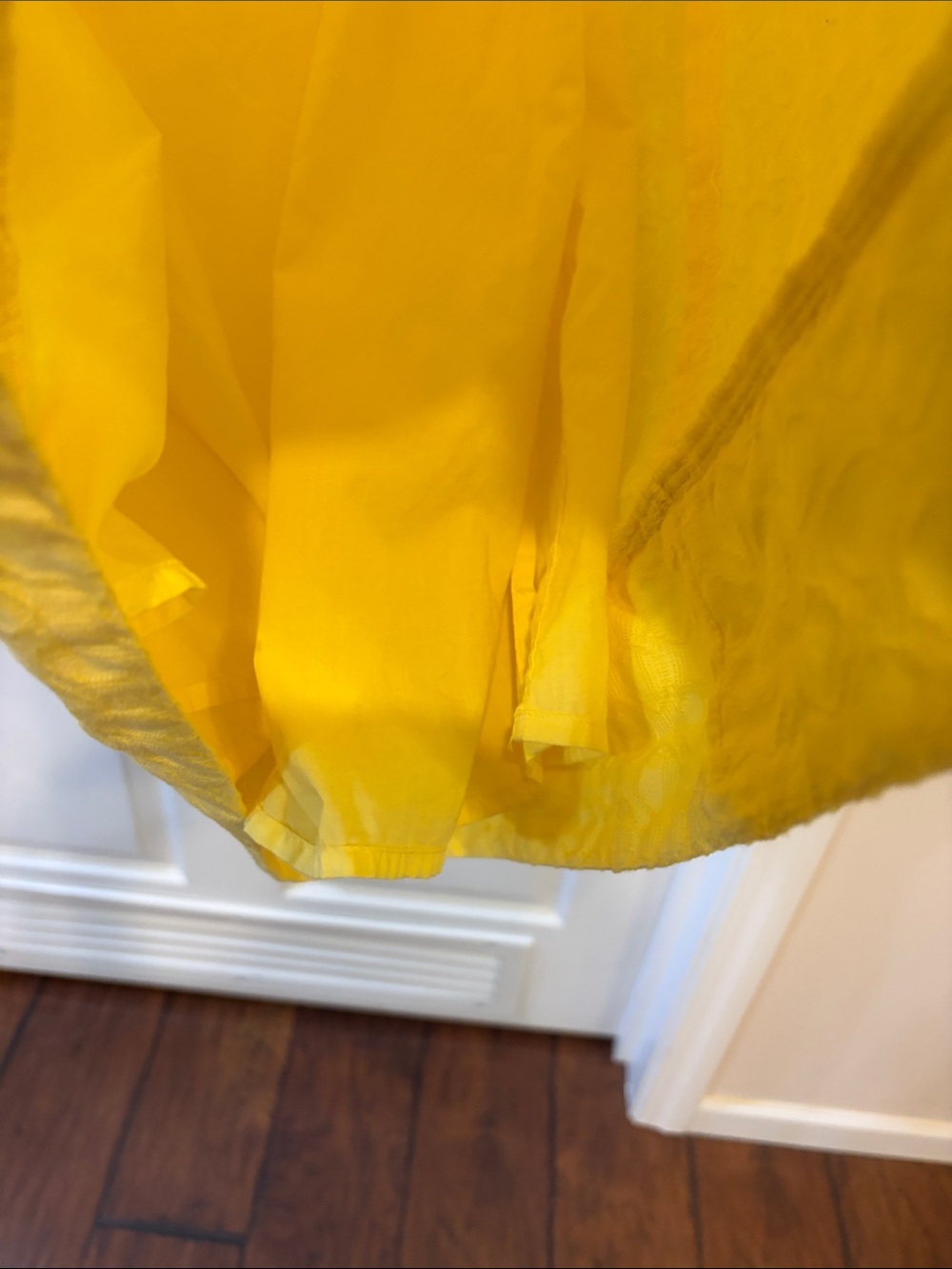 Banana Republic Yellow Sleeveless Dress with White Lace Trim - Picture 5 of 10